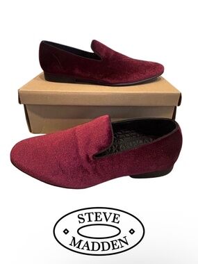 Steve Madden Men’s Burgundy Velvet Dress Shoes